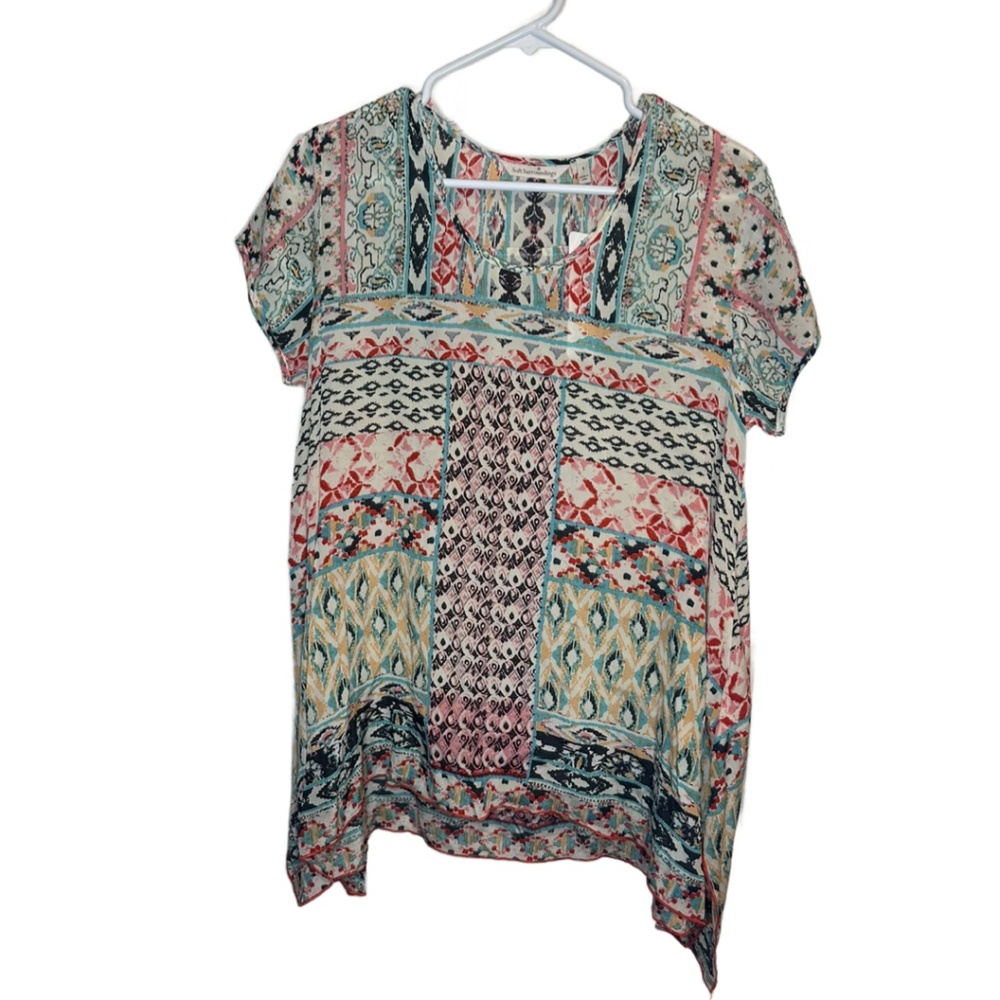 NWT SOFT SURROUNDINGS BOHO PRINT BLOUSE SIZE SMALL